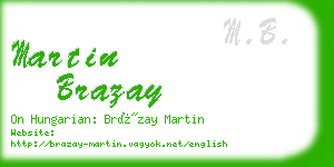 martin brazay business card